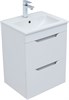 AQUANET Тумба с раковиной Практика 50 2 ящ. цв.белый глянец AQUANET-354885