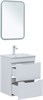 AQUANET Тумба с раковиной Практика 50 2 ящ. цв.белый глянец AQUANET-354885
