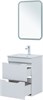 AQUANET Тумба с раковиной Практика 50 2 ящ. цв.белый глянец AQUANET-354885