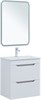 AQUANET Тумба с раковиной Практика 60 2 ящ. цв.белый глянец AQUANET-354886