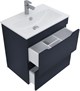 AQUANET Тумба с раковиной Практика 60 2 ящ. цв.маренго AQUANET-332509