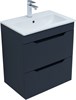 AQUANET Тумба с раковиной Практика 60 2 ящ. цв.маренго AQUANET-332509