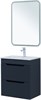 AQUANET Тумба с раковиной Практика 60 2 ящ. цв.маренго AQUANET-332509