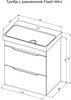 AQUANET Тумба с раковиной Практика 60 2 ящ. цв.маренго AQUANET-332509