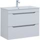 AQUANET Тумба с раковиной Практика 80 2 ящ. цв.белый глянец AQUANET-354887