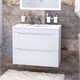 AQUANET Тумба с раковиной Практика 80 2 ящ. цв.белый глянец AQUANET-354989
