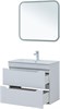 AQUANET Тумба с раковиной Практика 80 2 ящ. цв.белый глянец AQUANET-354989