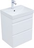 AQUANET Тумба с раковиной Слим 50 2 ящ. цв.белый сатин AQUANET-348175