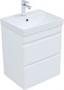 AQUANET Тумба с раковиной Слим 50 2 ящ. цв.белый сатин AQUANET-348175
