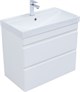 AQUANET Тумба с раковиной Слим 70 2 ящ. цв.белый сатин AQUANET-348179