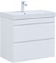 AQUANET Тумба с раковиной Слим 80 2 ящ. цв.белый сатин AQUANET-348181