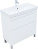 AQUANET Тумба с раковиной Слим 80 напольная 2 ящ. цв.белый сатин AQUANET-348182