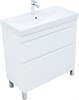 AQUANET Тумба с раковиной Слим 80 напольная 2 ящ. цв.белый сатин AQUANET-348182