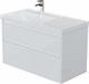 AQUANET Тумба под раковину Nova Lite 2.0 100 белый глянец, левая AQUANET-346313