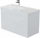 AQUANET Тумба под раковину Nova Lite 2.0 100 белый глянец, левая AQUANET-346313