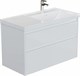 AQUANET Тумба под раковину Nova Lite 2.0 100 белый глянец, правая AQUANET-346312