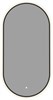 AQUANET Зеркало Контур 600х1200 LED TX овал, черный AQUANET-367645