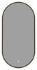 AQUANET Зеркало Контур 600х1200 LED TX овал, черный AQUANET-367645