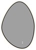 AQUANET Зеркало Контур 600х850 LED TX ассиметричное, антипар, черный AQUANET-367658