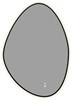 AQUANET Зеркало Контур 600х850 LED TX ассиметричное, антипар, черный AQUANET-367658