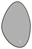 AQUANET Зеркало Контур 700х1000 LED TX ассиметричное, антипар, черный AQUANET-367659