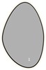 AQUANET Зеркало Контур 700х1000 LED TX ассиметричное, антипар, черный AQUANET-367659