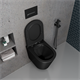 DK Комплект Унитаз подвесной безободковый Venice DT1026025, 515*355*365мм, сиденье микролифт, черный+Инсталляция рамная скрытого монтажа DI8055119, 550*100*1190мм, для подвесного унитаза, универсальная+Клавиша смыва Quadro DB1519025, черный DS1022502