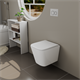 DK Комплект Унитаз подвесной безободковый (торнадо) D&K Berlin DT1436516, 490*340*350мм, сиденье микролифт, белый+Инсталляция рамная скрытого монтажа D&K DI8050127, 500*117*1270мм, для подвесного унитаза, универсальная+Клавиша смыва D&K Rhein DB1499006 гр DS1431632