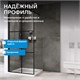 ABBER Immer Offen Душевая перегородка профиль - черный / стекло - прозрачное ширина 120 см AG62120B