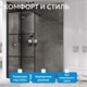 ABBER Immer Offen Душевая перегородка профиль - черный / стекло - прозрачное ширина 120 см AG62120B