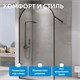 ABBER Immer Offen Душевая перегородка профиль - черный / стекло - прозрачное ширина 100 см AG64100BN