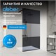 ABBER Immer Offen Душевая перегородка профиль - черный / стекло - прозрачное с тонированной полосой ширина 100 см AG69100BT