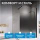 ABBER Immer Offen Душевая перегородка профиль - черный / стекло - тонированное ширина 100 см AG69103BS