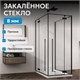 ABBER Eins Душевой уголок квадратный двери распашные размер 90x90 см, профиль - черный / стекло - прозрачное AG06099B