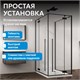 ABBER Eins Душевой уголок квадратный двери распашные размер 90x90 см, профиль - черный / стекло - прозрачное AG06099B