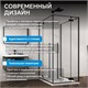 ABBER Eins Душевой уголок квадратный двери распашные размер 90x90 см, профиль - черный / стекло - прозрачное AG06099B