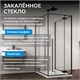 ABBER Eins Душевой уголок квадратный двери распашные размер 90x90 см, профиль - черный / стекло - прозрачное AG06099B