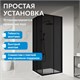 ABBER Schwarzer Diamant Душевой уголок квадратный двери раздвижные размер 90x90 см, профиль - черный / стекло - тонированное AG02090BDTH