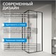 ABBER Schwarzer Diamant Душевой уголок квадратный двери раздвижные размер 100x100 см, профиль - черный / стекло - матовое AG02100BMH