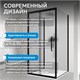 ABBER Schwarzer Diamant Душевой уголок квадратный двери раздвижные размер 100x100 см, профиль - черный / стекло - матовое AG30100BMH-S100BM-S100BM