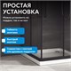 ABBER Schwarzer Diamant Душевой уголок прямоугольный двери раздвижные размер 120x70 см, профиль - черный / стекло - матовое AG30120BMH-S70BM