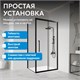 ABBER Schwarzer Diamant Душевой уголок прямоугольный двери раздвижные размер 130x60 см, профиль - черный / стекло - прозрачное AG30130BH-S60B