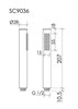 SANCOS Душевая лейка Stick, цвет брашированный никель PVD SC9036BN