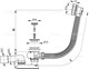 ALCA PLAST A55K-01-RUS Сифон для ванны, полуавтомат, комплект, металл/металл A55K-01-RUS