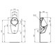Ideal Standard i.life Писсуар подвесной 64х31х30см., Rimless сенсорный, крепеж, сифон, датчик 12в, цвет: белый глянец E266301