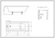 AQUATEK Акриловая ванна Мия 140x70 прямоугольная, без каркаса и экрана MIY140-0000001.02