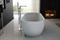 BELBAGNO BB70 Ванна акриловая отельностоящая овальная в комплекте со сливом-переливом цвета хром - фото 44400