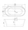 BELBAGNO BB14 Ванна акриловая отельностоящая овальная с возможностью установки смесителя на борт ванны - фото 44647