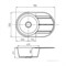 AQUATON Амира Мойка с крылом для кухни круглая, литьевой мрамор, ширина 78 см AQUATON Амира - фото 55921