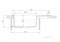 AQUATON Делия 78 Мойка с крылом для кухни прямоугольная, литьевой мрамор, ширина 78 см - фото 55981